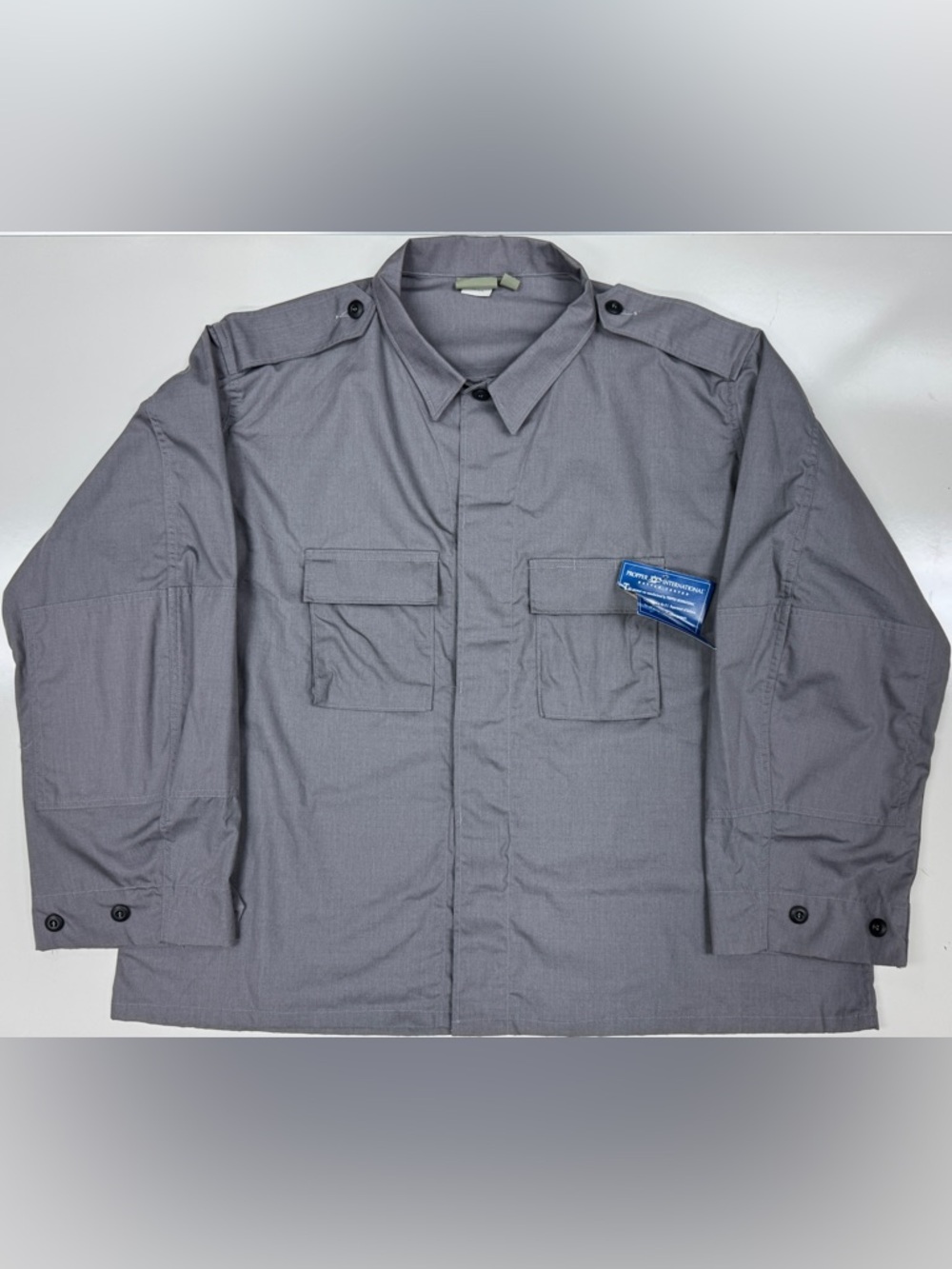 Men's Big & Tall BDU Combat Coat Tactical Ripstop Shirt sz 4XL-Reg Grey NWOT